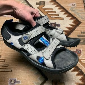 Footjoy grey sandals shoes golf blue